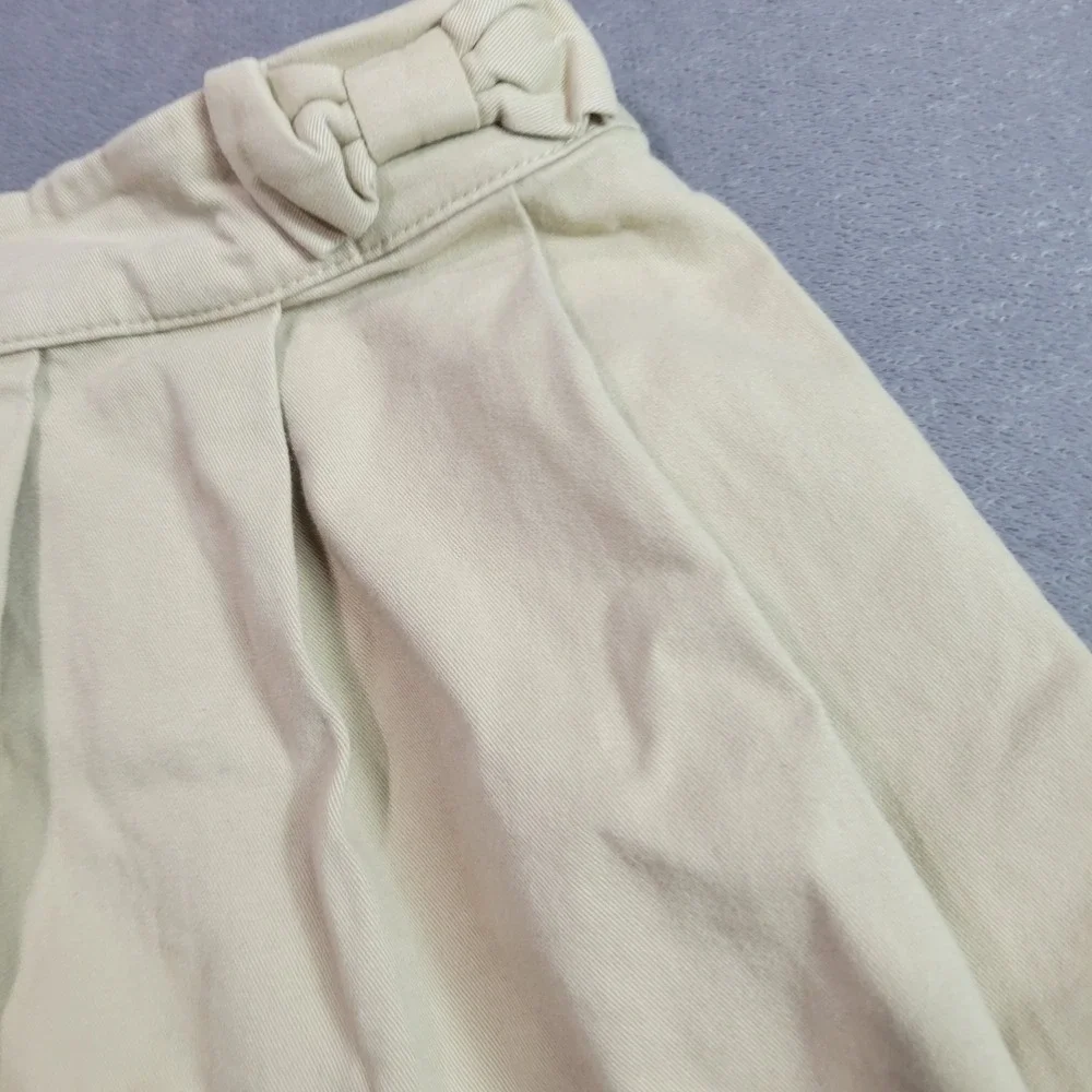 The Children's Place Skort Girls 5T‎ Khaki Pleated Bow School Uniform 7000102